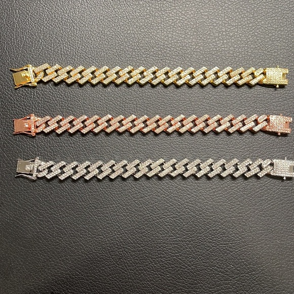 Cuban Ice stripe Bracelet - Picture 3 of 6